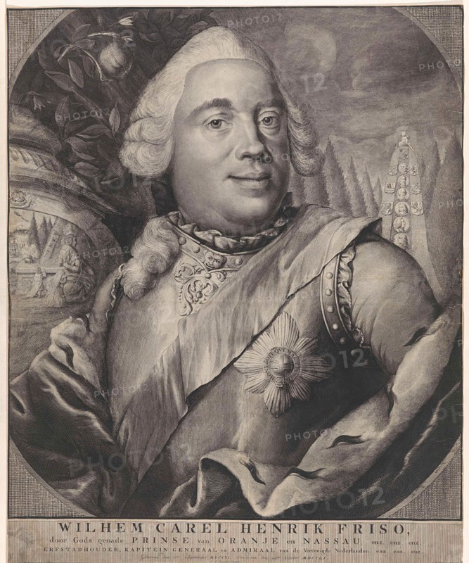 Portrait of William IV, Prince of Orange-Nassau, Christian Friedrich Fritzsch, Theodorus Crajenschot, 1751 - 1774