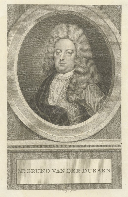 Portrait of Bruno van der Dussen, print maker: Lambertus Antonius Claessens, c. 1792 - c. 1808
