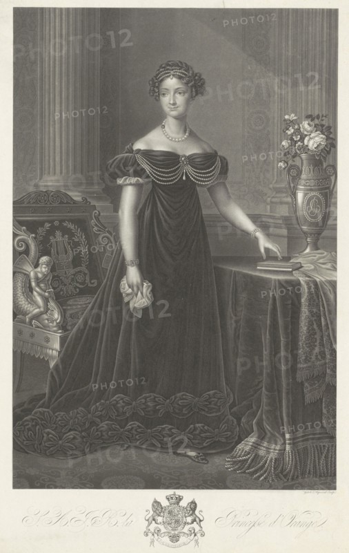 Portrait of Anna Pavlovna Romanowa, Johann Nepomuk GibÃ¨le, James Hopwood (II), J.L. van Bever, 1816 - c. 1830