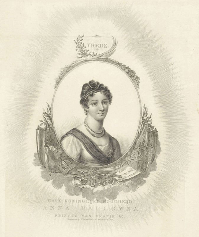 Portrait of Anna Pavlovna Romanowa, Willem van Senus, Evert Maaskamp, 1817