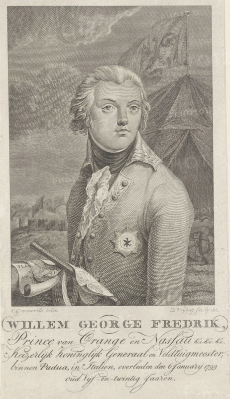 Portrait of Frederick, Prince of Orange-Nassau, DaniÃ«l Vrijdag, 1802