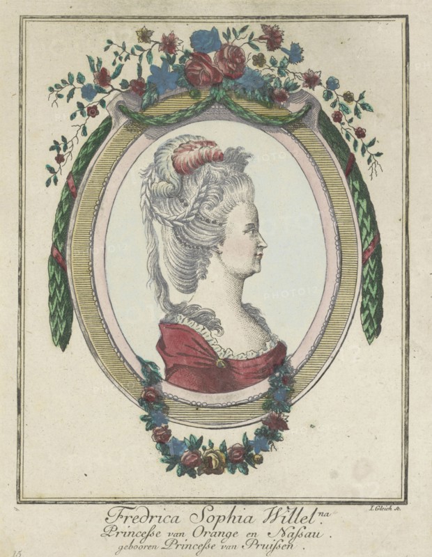 Portrait of Wilhelmina of Prussia, Joseph Gleich, 1767 - 1849