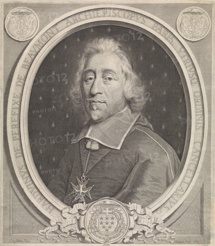 Portrait of the Paris archbishop Hardouin de Péréfixe de Beaumont, Pieter van Schuppen, 1667