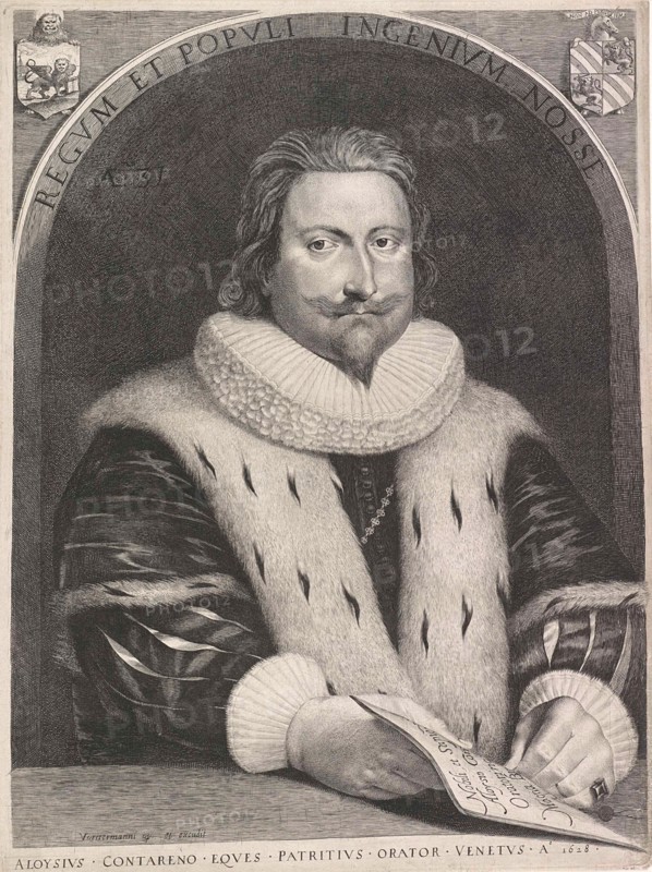 Portrait of Aloysius Contareno, Lucas Vorsterman (I), 1628