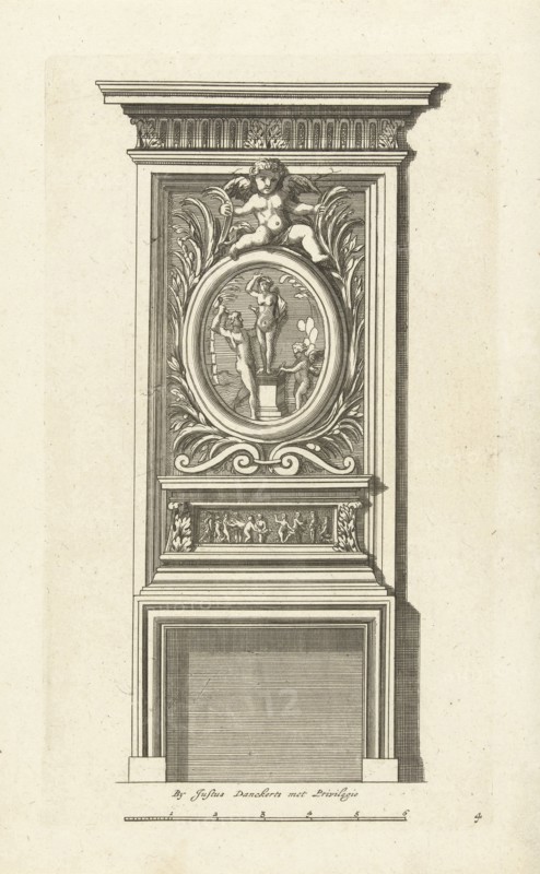 Interior, decoration, design, ornament, ornamental, architecture, Cornelis Danckerts (I), Pierre Bullet, Justus Danckerts, c. 1675 - c. 1686