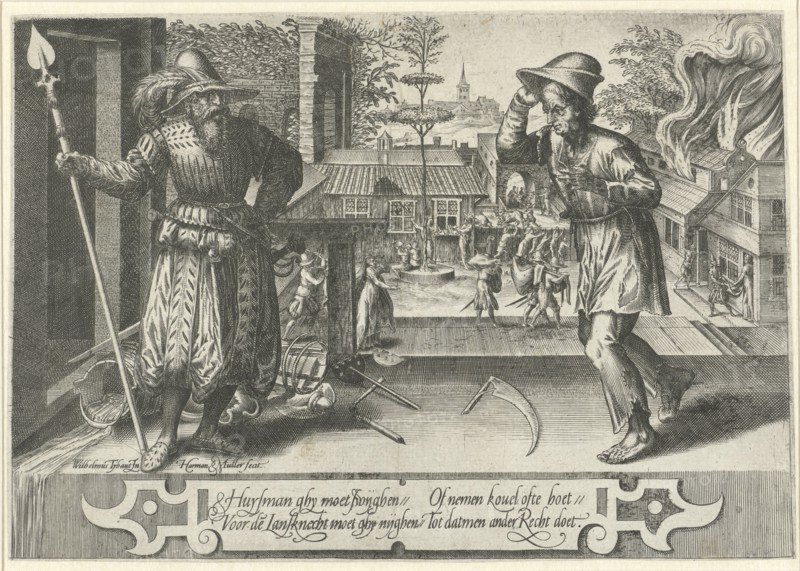 Soldier and the farmer, Harmen Jansz Muller, 1578 - 1587