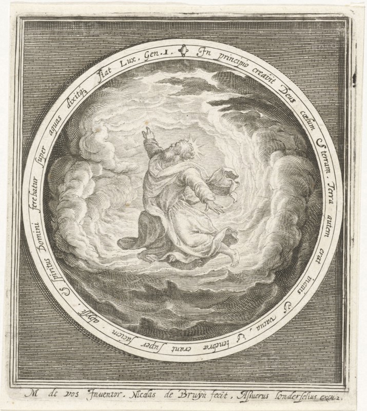 First day of creation: God creates heaven and earth, Nicolaes de Bruyn, Assuerus van Londerseel, 1581 - 1656