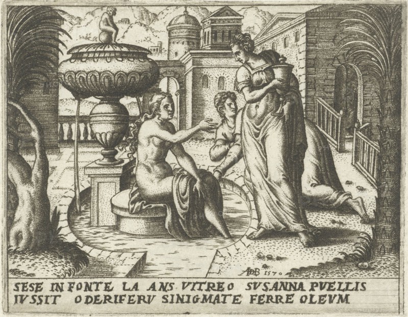 Susanna Bathing, Abraham de Bruyn, 1570
