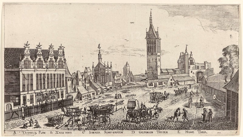 In and around the city of Danzig Series of 14 numbered prints, Aegidius Dickmann, Frederik de Wit, 1605 - 1705