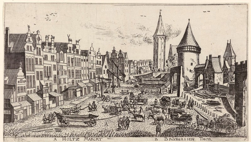 In and around the city of Danzig Series of 14 numbered prints, Aegidius Dickmann, Frederik de Wit, 1605 - 1705