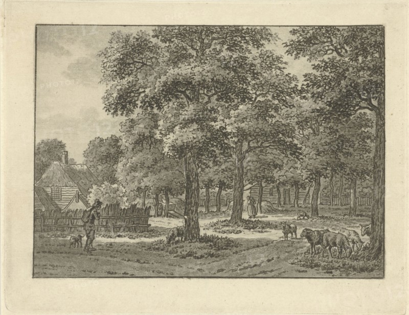 Landscape at Muiderberg, Jan Evert Grave, 1769 - 1805