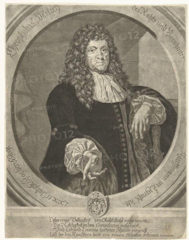 Portrait of Theophilus Milich at the age of 72, Pieter van den Berge, 1689-1692