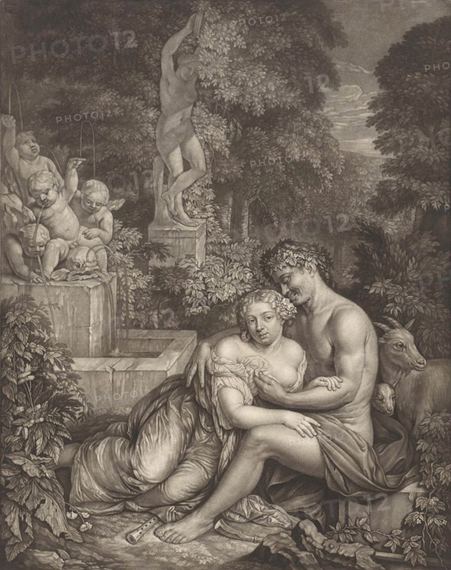 Vertumnus and Pomona, Jan Verkolje (I), Gerard Valck, Gerard Valck, 1681 - 1726