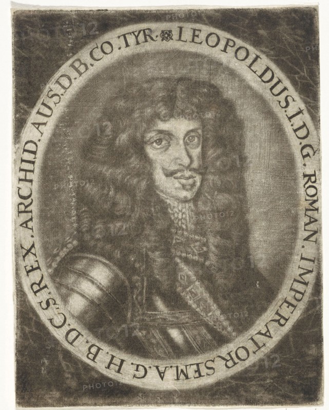 Portrait of Emperor Leopold I, Abraham Bloteling, 1660 - 1690