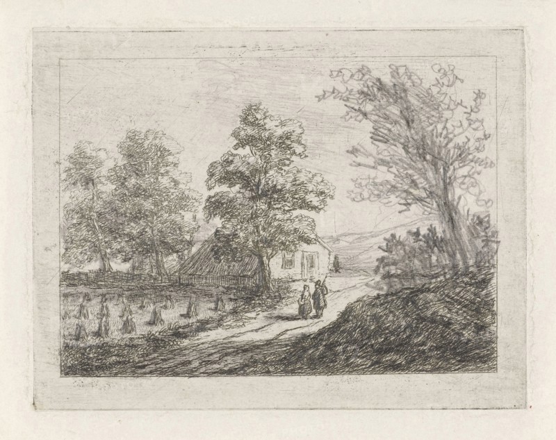 Hilly landscape, David van der Kellen (II), 1814 - 1859