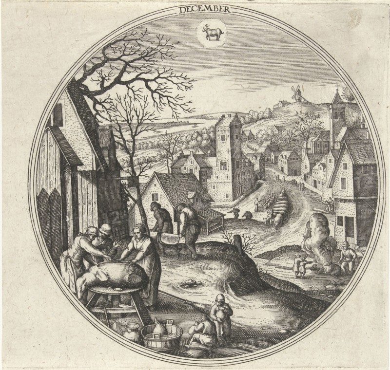 December, Adriaen Collaert, Hans Bol, Hans van Luyck, 1578-1582