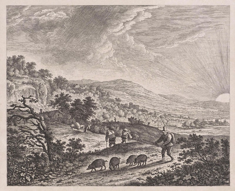Swineherd, William Young Ottley, Herman Saftleven, 1828