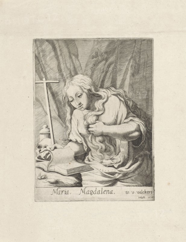 Penitent Mary Magdalene reading, Anonymous, 1618