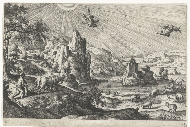 Fall of Icarus, Hans Bol, Anonymous, c. 1550 - c. 1650