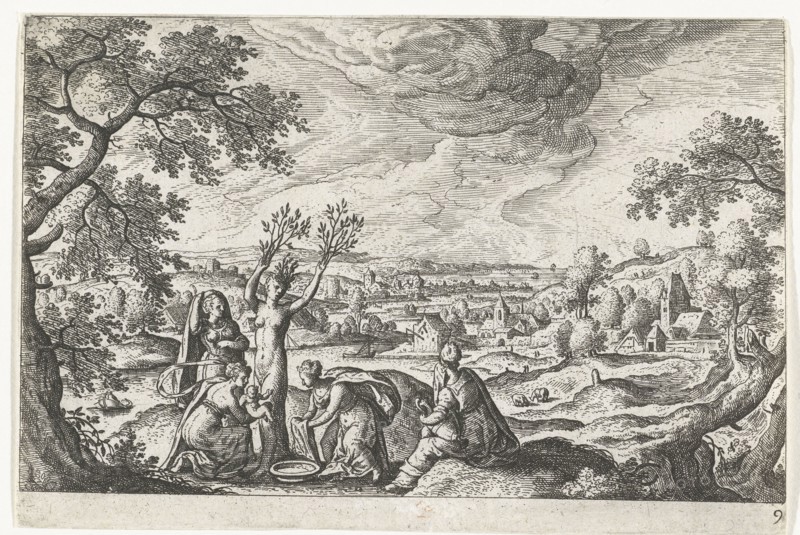 Birth of Adonis, Hans Bol, Anonymous, c. 1550 - c. 1650