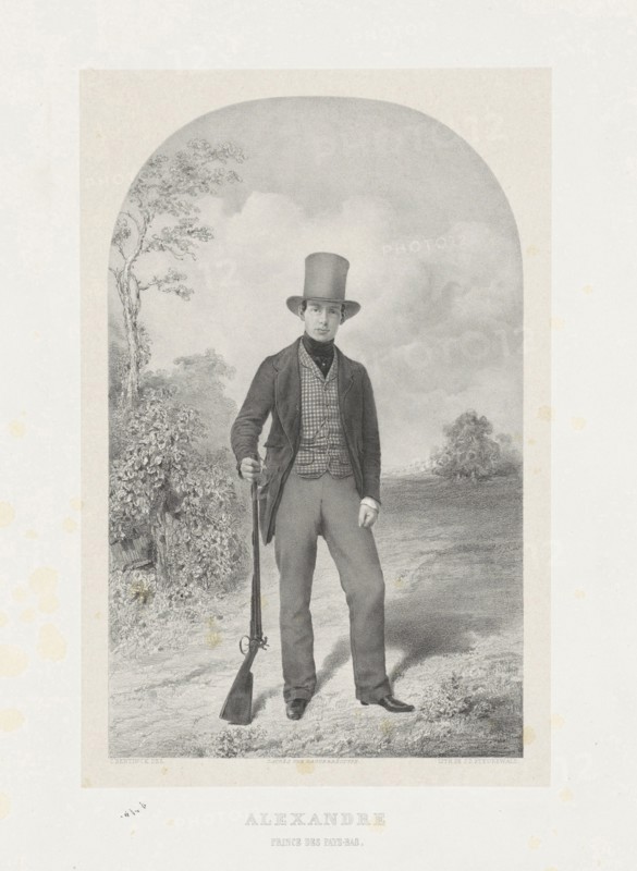 Portrait of Alexander I, Prince of the Netherlands, Carel Frederik Curtenius Bentinck, Jan Dam Steuerwald, 1850 - 1869