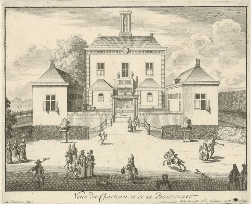 Front view of castle Gunterstein, Breukelen, The Netherlands