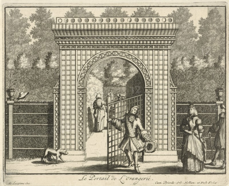 Gate of the orangery at castle Gunterstein, Breukelen The Netherlands, Joseph Mulder, William Swidde, Jaques Le Moine de l'Espine, 1680-1696