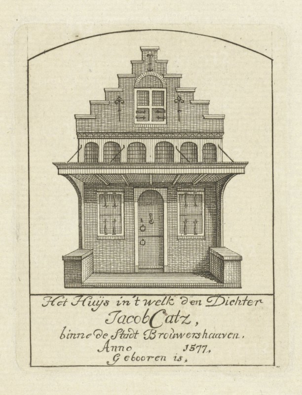 House with gable, Jan Caspar Philips, 1736 - 1775