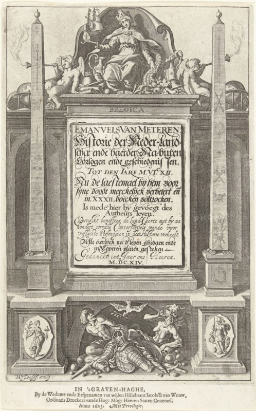 Allegory of the history of the Netherlands, Willem Jacobsz. Delff, widow and heirs Hillebrant Jacobsz. van wouw I, States General, 1614