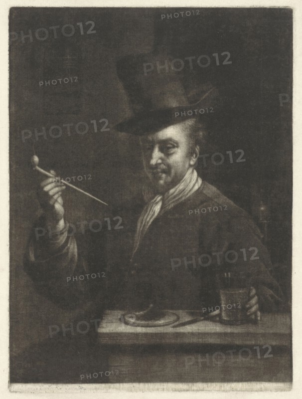 Man smoking pipe, Wallerant Vaillant, 1658 - 1677