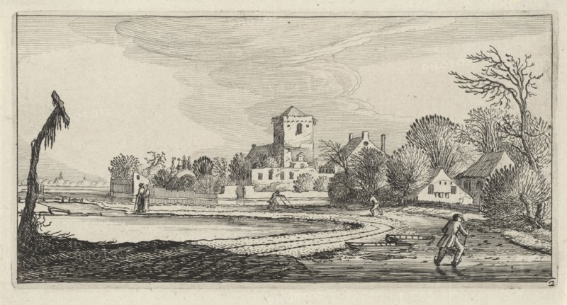 Winter Landscape with Skaters, Gillis van Scheyndel (I), Anonymous, 1605 - 1652