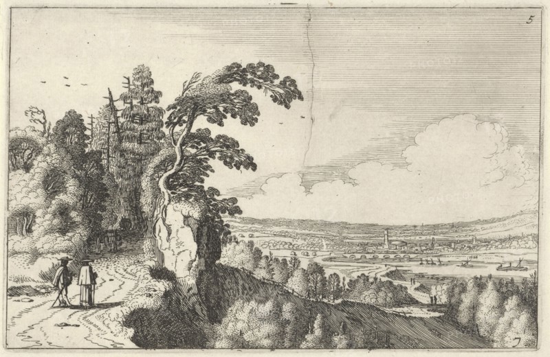 View of a valley, Jan van de Velde (II), 1616