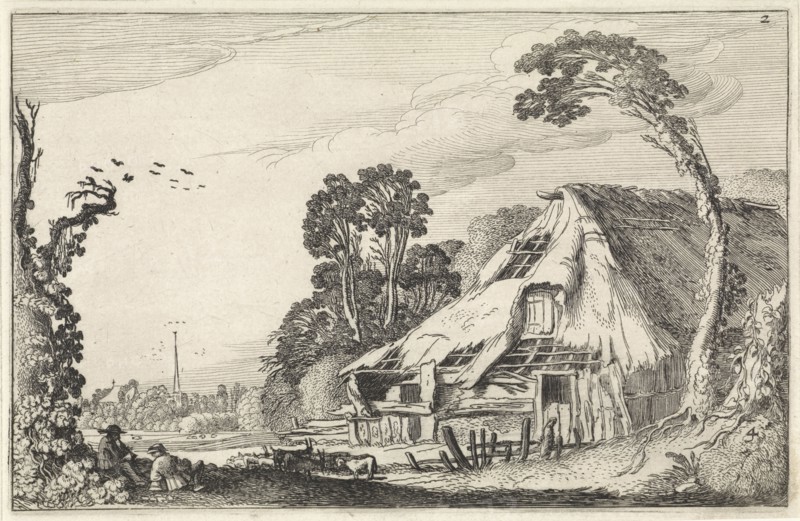 Figures in a dilapidated barn, Jan van de Velde (II), 1616