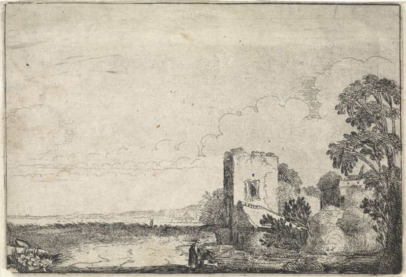 Tower in a landscape, Jan van de Velde (II), 1616