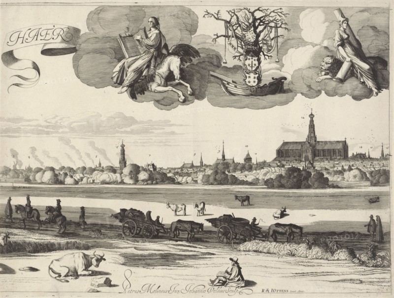 View of Haarlem, Jan van de Velde (II), Reinier and Josua Ottens, 1625-1651