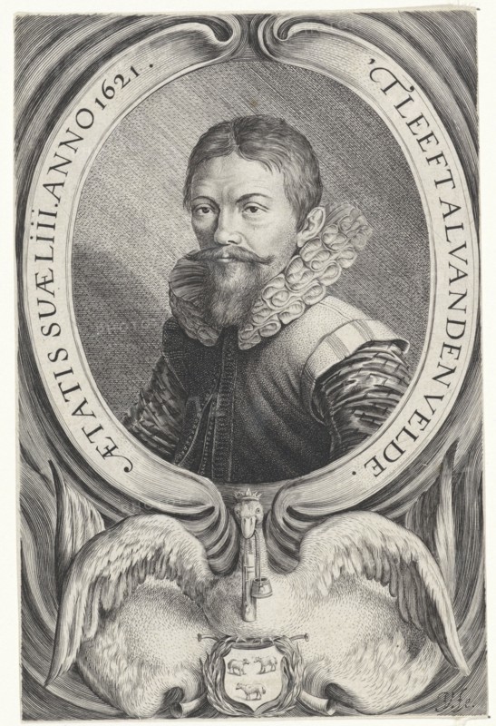 Portrait of Jan van de Velde I, Jan van de Velde II, 1621