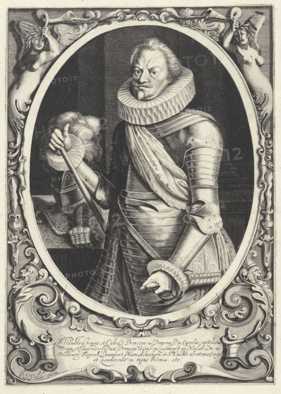 Portrait of Charles, Prince of Liechtenstein, Duke of Troppau and JÃ¤gerndorf, Mr. Feldberg, Jan van de Velde (II), 1622 - 1627