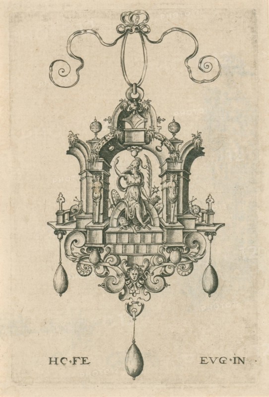 Pendant with Victoria ?, Hieronymus Wierix, 1563-1619