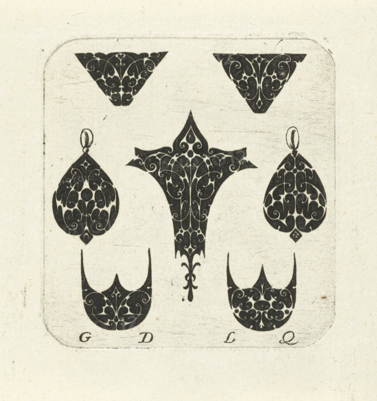 Ring Ornament between six ornaments, Guillaume de la Quewellerie, 1611
