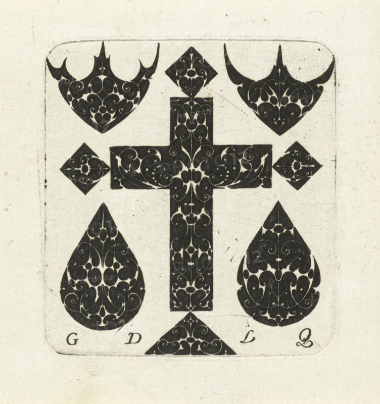 Cross between eight ornaments, Guillaume de la Quewellerie, 1611