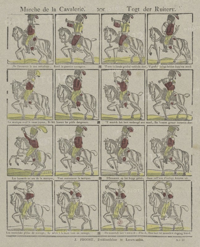 Walk of the cavalry, Germany, J. Proost, Philippus Jacobus Brepols, Anonymous, 1800 - 1833