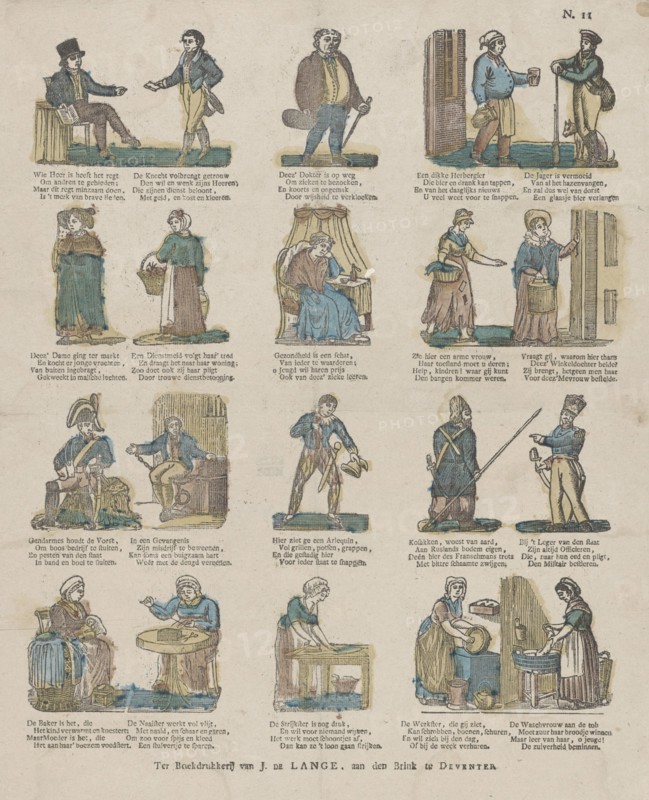 Professions, Germany, Jan de Lange (II), Anonymous, 1822 - 1849