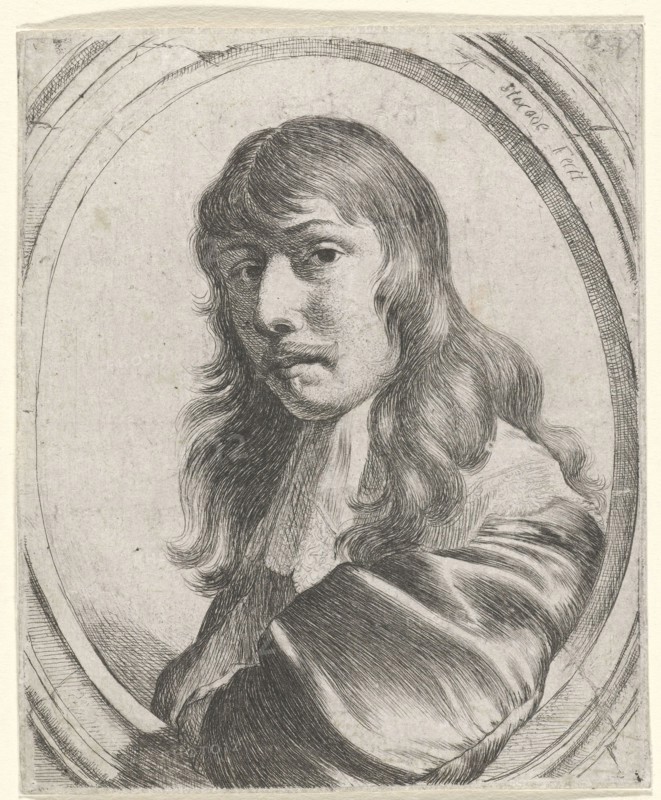 Self Portrait of Nicolaes van Helt Stockade, c. 1634 - 1669, print maker: Nicolaes van Helt Stockade, c. 1634 - 1669
