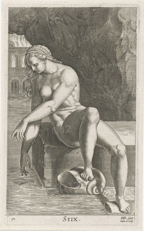 River Nymph Styx, Philips Galle, 1587