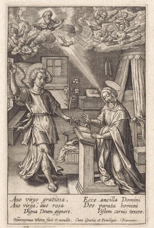 Annunciation, Hieronymus Wierix, 1563 - before 1619