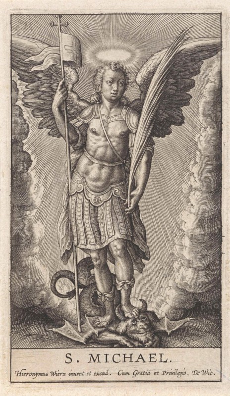 Archangel Michael, Anonymous, Hieronymus Wierix, de Wit, 1563 - before 1619