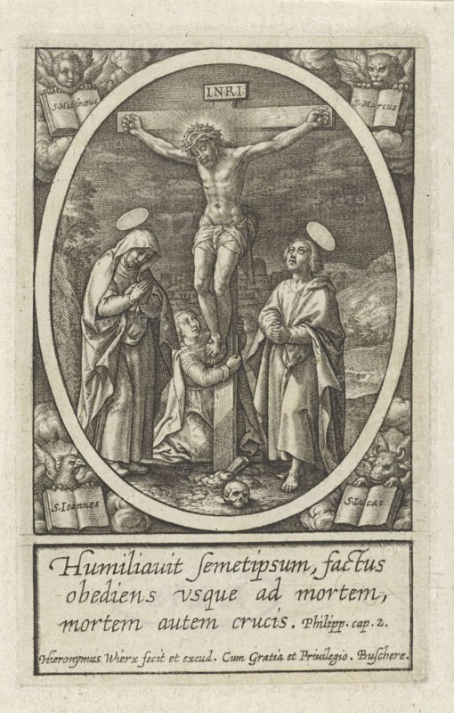 Crucifixion of Christ, Hieronymus Wierix, 1563 - before 1619