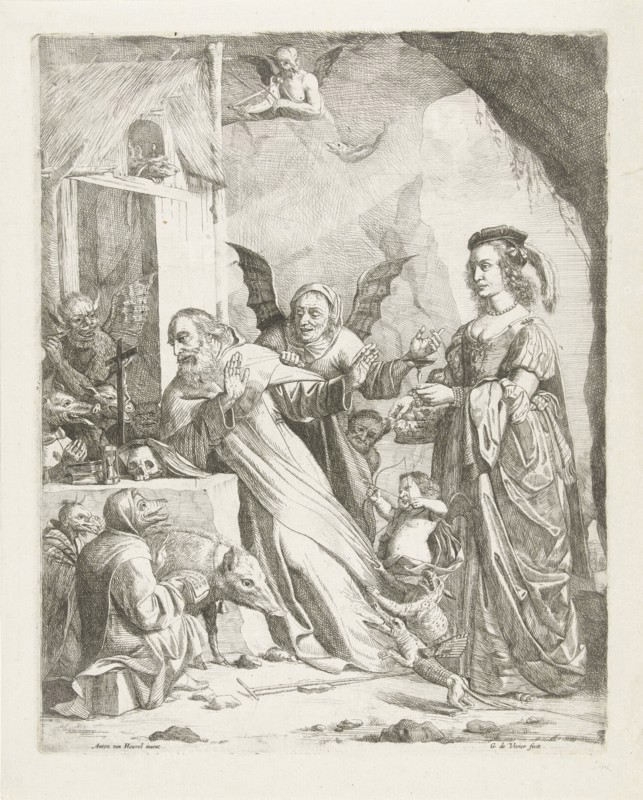 The Temptation of Saint Anthony, Guillaume Duvivier (17e eeuw), c. 1660 - c. 1670