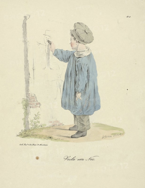 studies after nature, Bartholomeus Johannes van Hove, D. Abrahams, 1800 - 1880