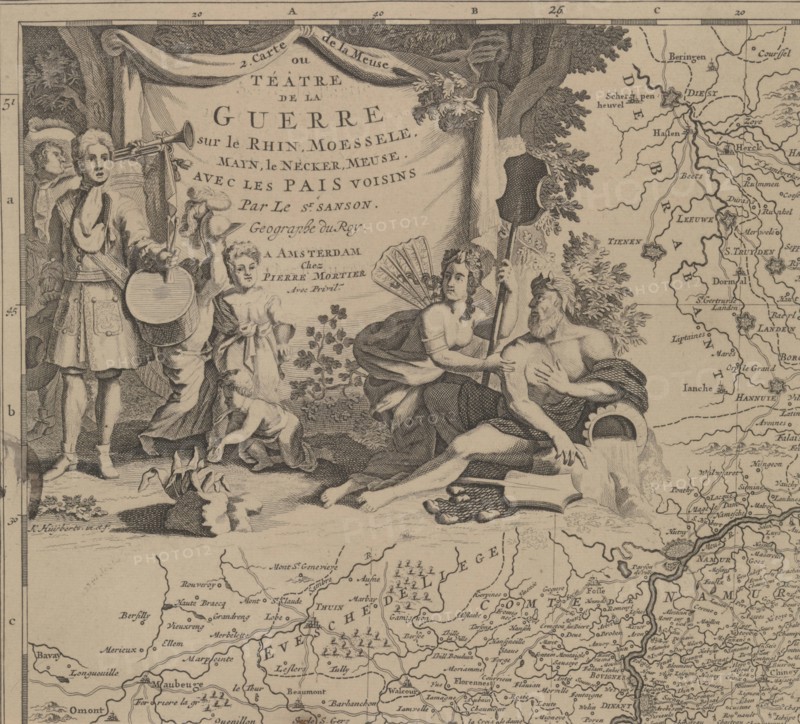 Map of the area east and south of Brussels and the county of Namur (leaf left) Belgium, Cornelis Huyberts, Sanson, Pieter Mortier, 1689 - 1712